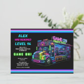 ゲームオン！ゲーミングトラックのビデオゲームバースデーパーティー 招待状 (スタンド正面)