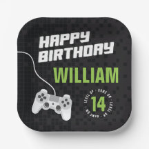 ゲームオン ゲーミング ネオン グリーン 誕生日パーティー どの年齢にも対応