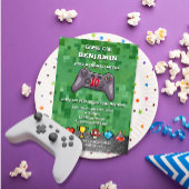 ゲームオン コントローラー ゲーマー 誕生日パーティー 招待状