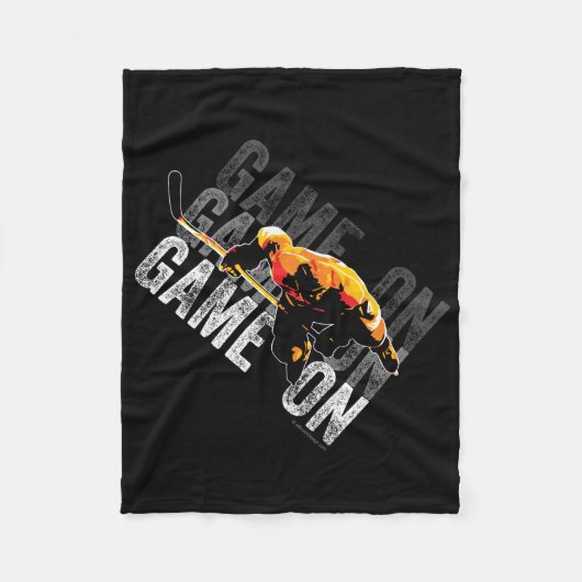 ゲームオン(ホッケー)フリースブランケット フリースブランケット (正面)