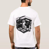"ゲームオン!レトロ80年代アーケードTシャツ" Tシャツ (裏面)
