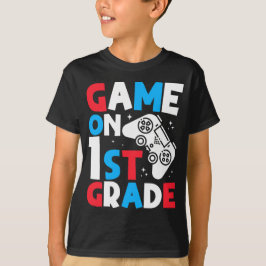 ゲームオン!小学1年生 学校生活スタート おもしろ Tシャツ