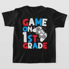 ゲームオン！小学1年生 学校生活スタート おもしろ Tシャツ