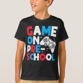 ゲームオン 幼稚園児向け 面白い誕生日ボーイ ゲーム Tシャツ (正面)
