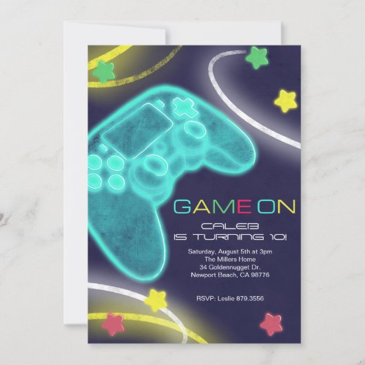 ゲームオン 招待状 (正面)