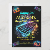 ゲームオン、次のレベル、プレーヤー1ビデオゲーム 招待状 (正面)