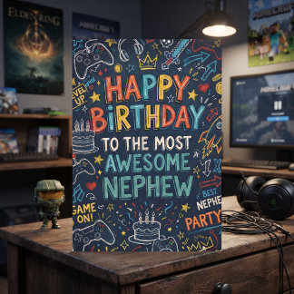 ゲームオン!甥の誕生日おめでとう カード