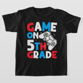 ゲームオン 5年生 面白い誕生日少年 ゲーマー大好き Tシャツ