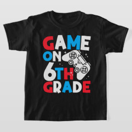 ゲームオン 6年生 面白い誕生日少年 ゲーマー大好き Tシャツ