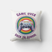 ゲームオーバーおもしろいコントローラ先生KIdsレベルアップ クッション (正面)