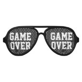 ゲームオーバーおもしろいバチュラーパーティの色合い アビエーターサングラス (正面)