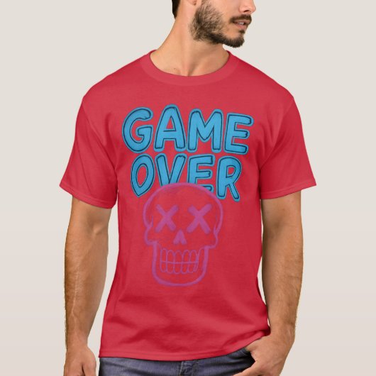 ゲームオーバーで光る男の子 Tシャツ (正面)
