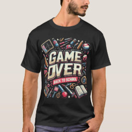 ゲームオーバーで学校再開: クリエイティブカオス Tシャツ