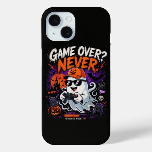 ゲームオーバーなんてありえない ファンゲームゲーマー幽霊ハロウィン Case-Mate iPhoneケース (裏面)