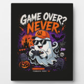 ゲームオーバーなんてありえない 楽しいゲーマー幽霊ハロウィン フォトプラーク (正面)