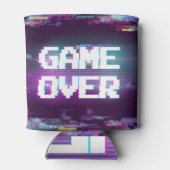 ゲームオーバーのコンセプト、グリッチ効果。 缶クーラー (裏面)