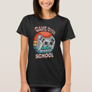 ゲームオーバーのビデオゲームゲーマーコントローラーに戻るSch Tシャツ