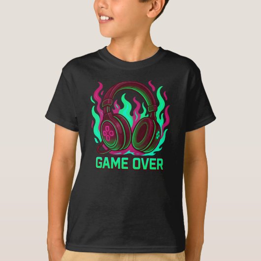 ゲームオーバーカラフルゲーマー Tシャツ (正面)