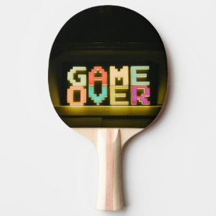 ゲームオーバーキュートシンプルピクセルアートピクセルアーツ簡単デ 卓球ラケット