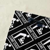 ゲームオーバーパパユーモアのあるピクトグラム ビーチタオル (インサイチュ)