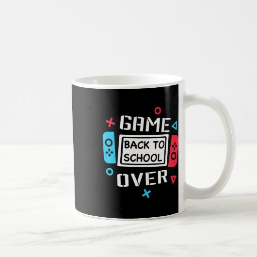 ゲームオーバービデオゲームゲーマー新学期S コーヒーマグカップ (右)