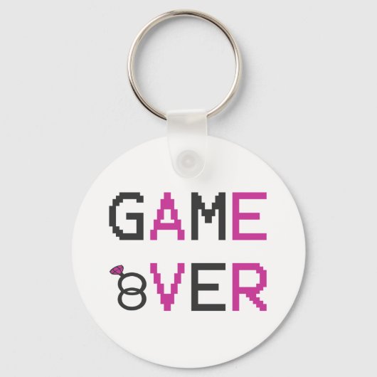 ゲームオーバーリング結婚式 キーホルダー (正面)