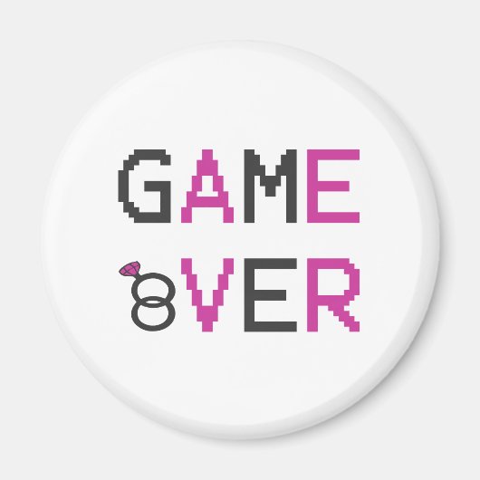 ゲームオーバーリング結婚式 マグネット (正面)