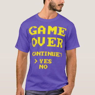 ゲームオーバーレトロゲームピクセルアート Tシャツ