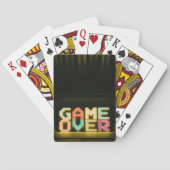 ゲームオーバー可愛いシンプルピクセルアートピクセルアート簡単ド トランプ (裏面)