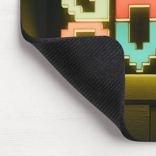 ゲームオーバー可愛いシンプルピクセルアートピクセルアート簡単ド マウスパッド (コーナー)