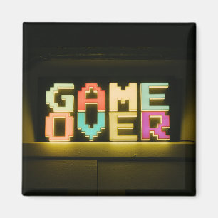 ゲームオーバー可愛いシンプルピクセルアートピクセルアート簡単ド マグネット