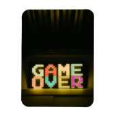 ゲームオーバー可愛いシンプルピクセルアートピクセルアート簡単ド マグネット (縦)