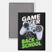 ゲームオーバー新学期おもしろい初日の学校 マグネット (正面/裏面)