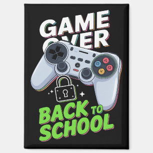 ゲームオーバー新学期おもしろい初日の学校 マグネット