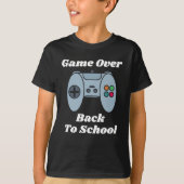 ゲームオーバー新学期おもしろいTシャツ Tシャツ (正面)