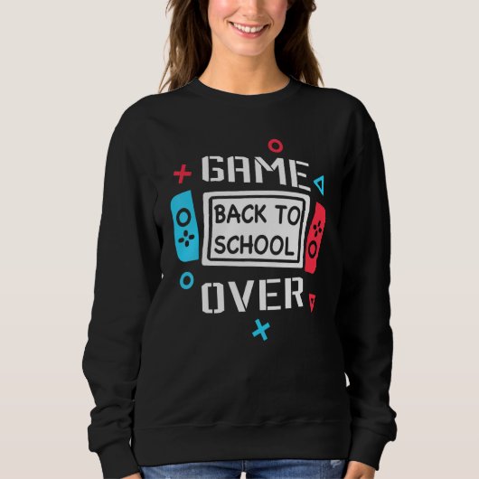 ゲームオーバー新学期ビデオゲーム制御子 スウェットシャツ (正面)
