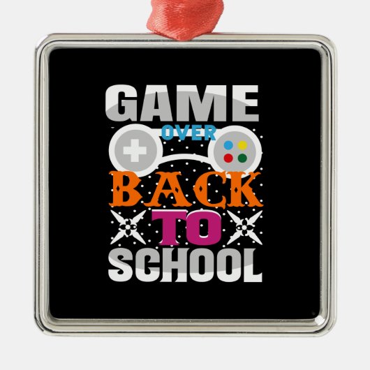 ゲームオーバー新学期 メタルオーナメント (正面)