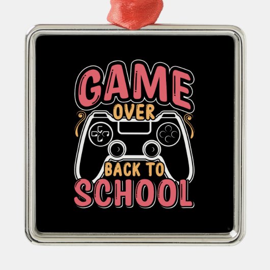 ゲームオーバー新学期 メタルオーナメント (正面)