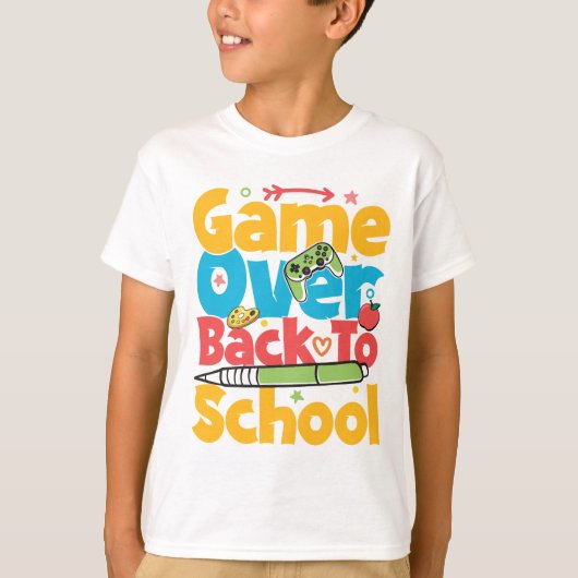 ゲームオーバー新学期 Tシャツ (正面)