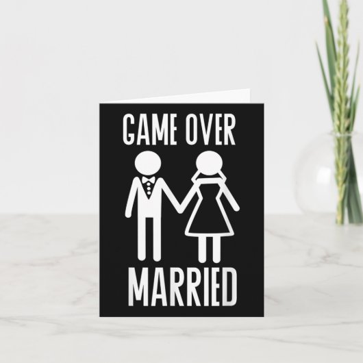 ゲームオーバー結婚したザ結婚の新郎新婦たった今結婚しました カード (正面)