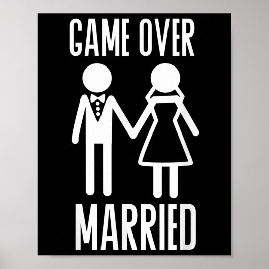 ゲームオーバー結婚したザ結婚の新郎新婦たった今結婚しました ポスター (正面)