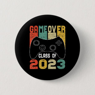 ゲームオーバー2023のクラスのビデオゲームヴィンテージの卒業生 缶バッジ