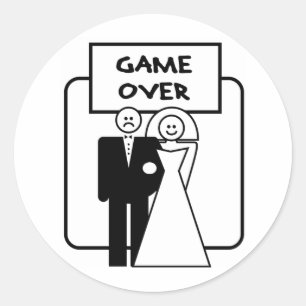 「ゲームオーバー」の結婚 ラウンドシール