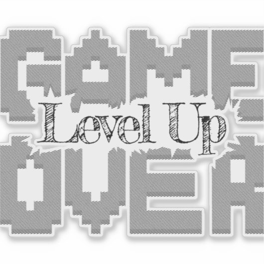 ゲームオーバー: クラシックな楽しさを復活させて、今日レベルアップしよう シール (正面)
