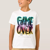 ゲームオーバー グラフィティ ジョイスティック ゲーマー Tシャツ (正面)