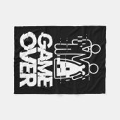 ゲームオーバー グリッチ 花嫁 花婿 面白い結婚式 フリースブランケット (正面(横))