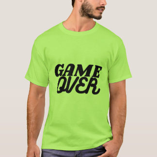 ゲームオーバー ゲーム タイポグラフィー Tシャツ