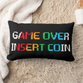 ゲームオーバー コインを入れてね ランバークッション (ブランケット)