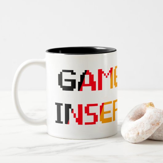 ゲームオーバー コイン投入 ツートーンマグカップ (ドーナツ)