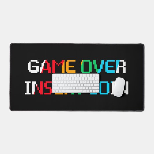 ゲームオーバー コイン投入 デスクマット (キーボード&マウス)